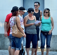 Das erste Team stellt sich den Aufgaben der City-Challenge