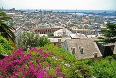 Blick auf die Dächer von Genua