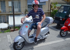 Schnappschuss auf der Vespa in Italien