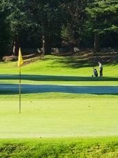 Der 18-Loch Golfplatz von Rapallo in Ligurien